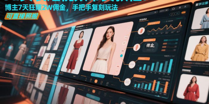 AI女装短视频带货教程：博主7天狂賺2W佣金，手把手复刻玩法，可直接照搬