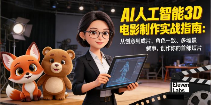 AI人工智能3D电影制作实战指南：从创意到成片、角色一致、多场景叙事，创作你的首部短片