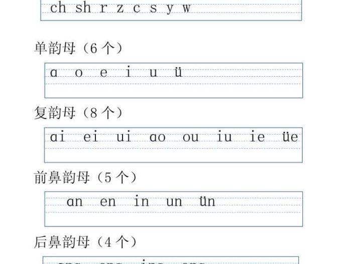 一年级上语文拼读表拼读训练（全46页）