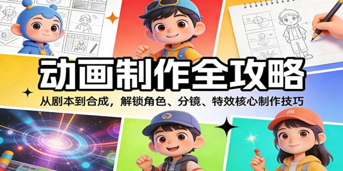 动画制作全攻略：从剧本到合成，解锁角色、分镜、特效核心制作技巧