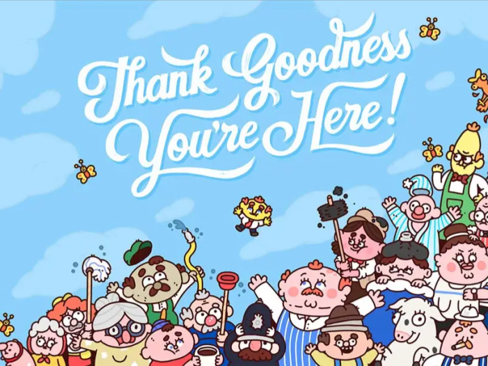 【美版】谢天谢地你来了！ .Thank Goodness You’re Here! 中文