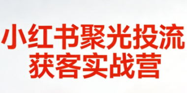 永曜·小红书聚光投流获客实战营