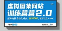 虚拟图集网站训练营2.0，矩阵站群自动化成交，日IP1000，就可以月入1w+