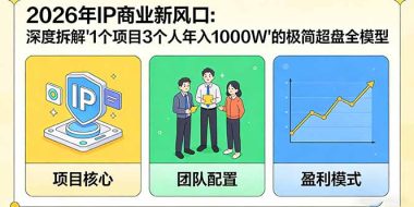 2026年IP商业新风口:深度拆解“1个项目3个人年入1000W”的极简超盘全模型