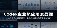 Codex企业级应用实战课:全流程操作与项目开发,掌握企业级应用搭建核心技能