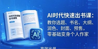 AI时代7天闪电出书课：教你选题、书名、大纲、润色、封面、预售，零基础变身个人作家
