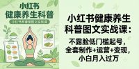 2026小红书健康养生科普图文实战课:不露脸低门槛起号,全套制作+运营+变现,小白月入过万