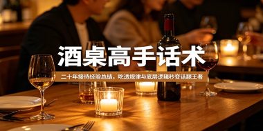 酒桌高手话术:二十年接待经验总结,吃透规律与底层逻辑秒变话题王者