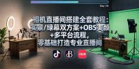 相机直播间搭建全套教程:实景/绿幕双方案+OBS美颜+多平台流程,零基础打造专业直播间