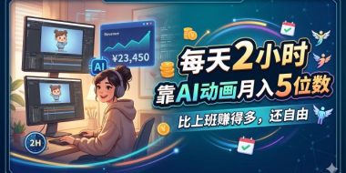 每天 2 小时,靠 AI 动画月入 5 位数,比上班赚得多,还自由