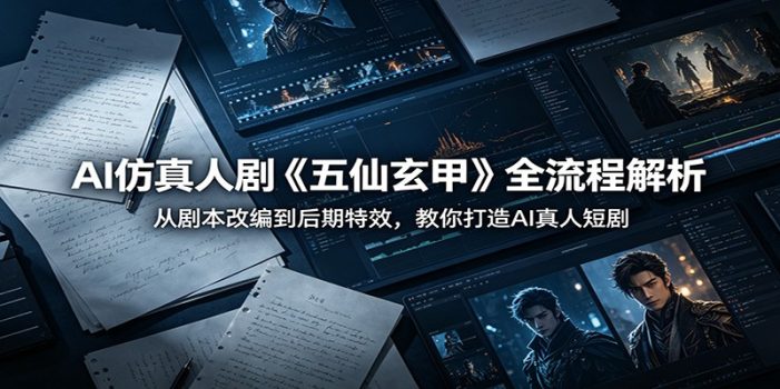 AI仿真人剧《五仙玄甲》全流程解析：从剧本改编到后期特效，教你打造AI真人短剧