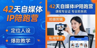 42天自媒体IP陪跑营-26年4月19更新：定位人设爆款全教学，拍摄剪辑私域带货一站式落地