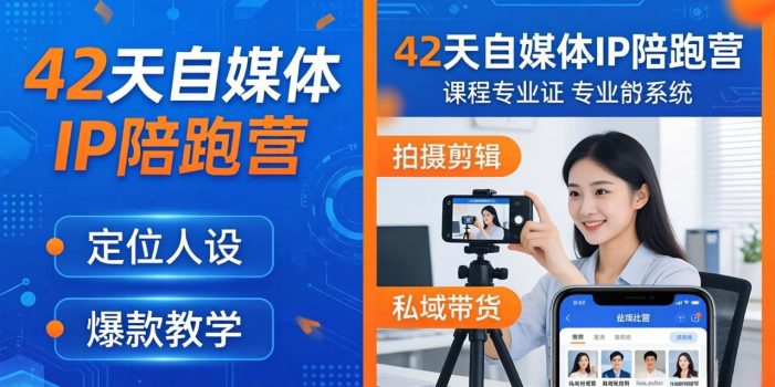 42天自媒体IP陪跑营-26年4月19更新：定位人设爆款全教学，拍摄剪辑私域带货一站式落地