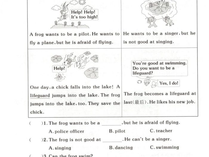 四年级下英语阅读理解专项练习《外研版》