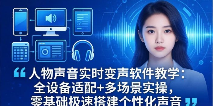 人物声音实时变声软件教学：全设备适配+多场景实操，零基础极速搭建个性化声音