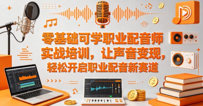 零基础可学职业配音师实战培训，让声音变现，轻松开启职业配音新赛道