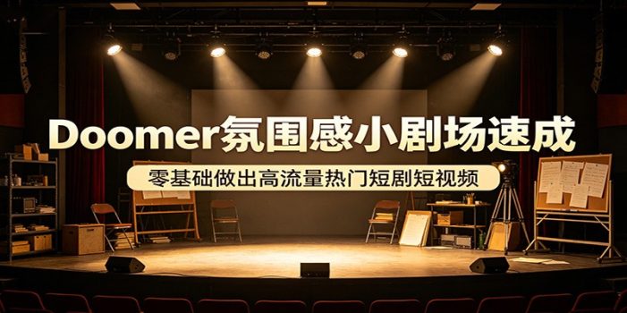 Doomer氛围感小剧场速成，零基础做出高流量热门短剧短视频
