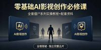 零基础AI影视创作必修课，全套僵尸系列实操教程加配套资料，全程答疑带你独立完整出片