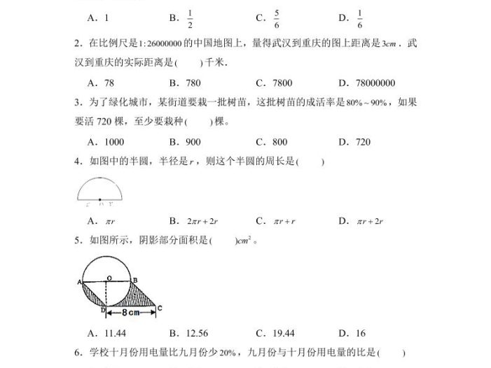 六年级下小升初数学压轴题专项练习