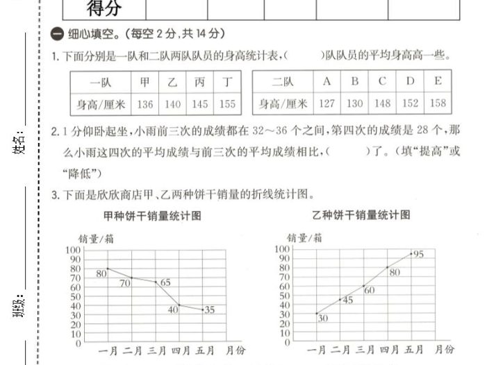 四年级下数学第六单元拔尖测试卷《北师版》