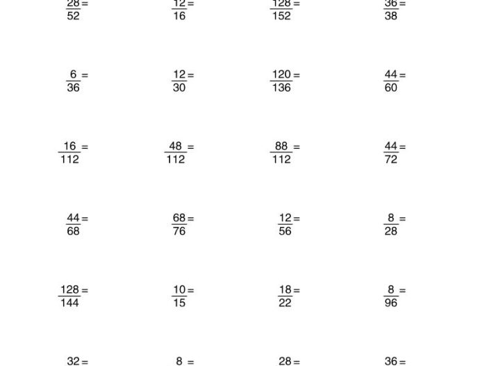 五年级下数学约分练习