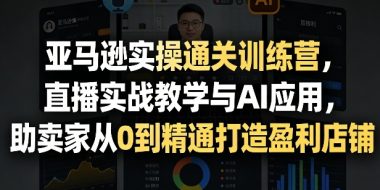 亚马逊实操通关训练营，直播实战教学与AI应用，助卖家从0到精通打造盈利店铺(更新5月8日)