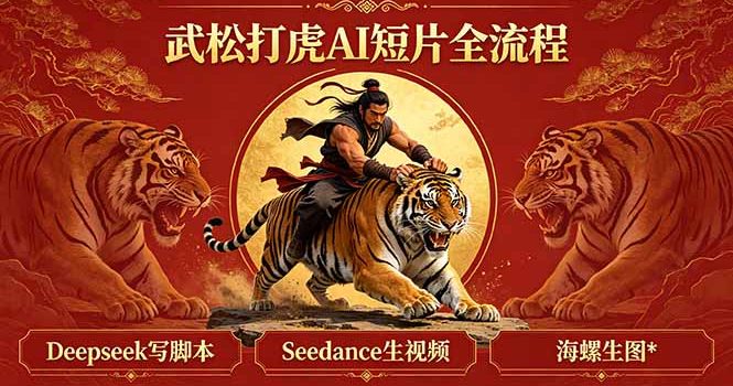 武松打虎AI短片全流程：Deepseek写脚本+Seedance生视频+海螺生图