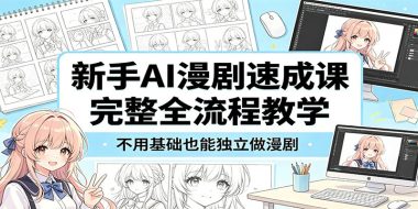新手AI漫剧速成课：完整全流程教学，不用基础也能独立做漫剧
