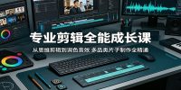 专业剪辑全能成长课:从思维剪辑到调色音效,多品类片子制作全精通