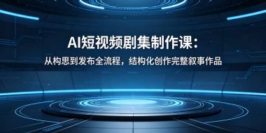 AI短视频剧集制作课:从构思到发布全流程,结构化创作完整叙事作品