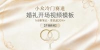 小众冷门赛道，婚礼开场视频模板，168条笔记，变现超20W+【详细教程】