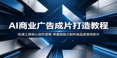 AI商业广告成片打造教程：吃透工具核心创作逻辑，零基础独立制作高品质宣传影片