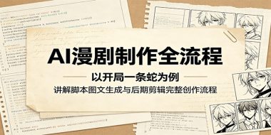AI漫剧制作全流程:以开局一条蛇为例,讲解脚本图文生成与后期剪辑完整创作流程