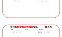 六年级下数学解方程易错专练13天