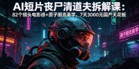 AI短片《丧尸清道夫》拆解课：82个镜头电影感+原子朋克美学，7天3000元国产天花板