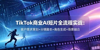 TikTok商业AI短片全流程实战:客户需求策划+分镜脚本+角色生成+场景融合