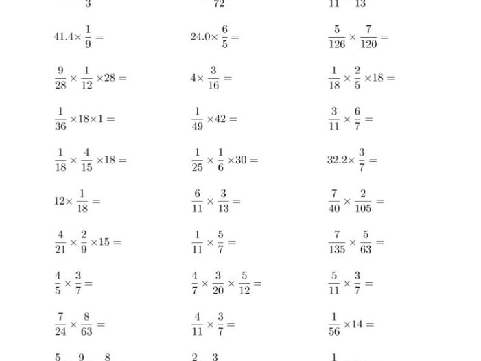 六年级下数学（分数乘法）计算专项练习