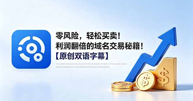零风险，轻松买卖！利润翻倍的域名交易秘籍！【原创双语字幕】