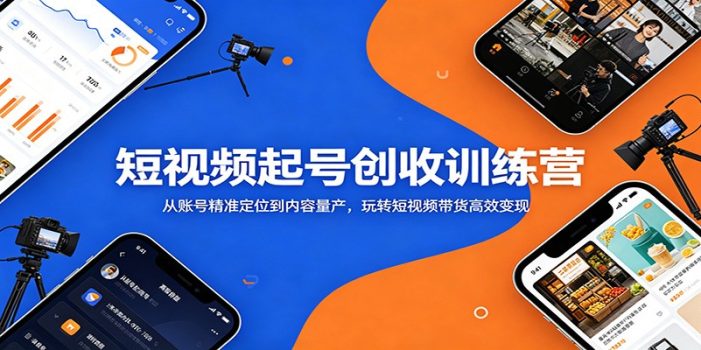 短视频起号创收训练营：从账号精准定位到内容量产，玩转短视频带货高效变现