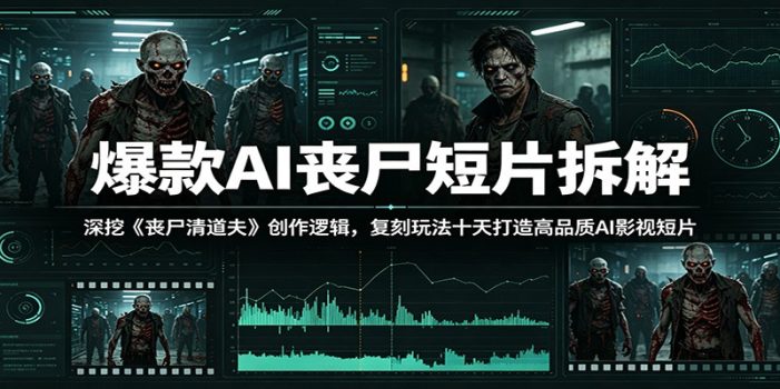 爆款AI丧尸短片拆解：深挖《丧尸清道夫》创作逻辑，复刻玩法快速打造高品质AI影视短片