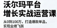 沃尔玛平台增长的实战运营课