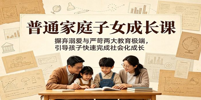 普通家庭子女成长课:摒弃溺爱与严苛两大教育极端,引导孩子快速完成社会化成长