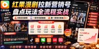 红果漫剧拉新营销号盘点玩法全流程实战,0粉丝也能做,一部手机就能做,爆一条单日收益2k+