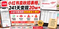 小红书卖秋招表格,241天变现20w+,小白可复刻的信息搬运工模式