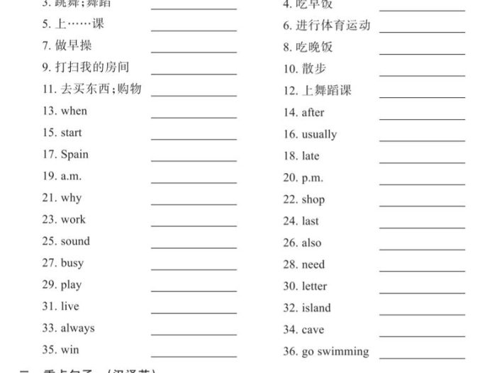五年级下英语期末复习全册考点过关项练《人教版PEP》