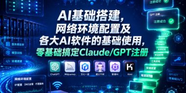 AI基础搭建，网络环境配置及各大AI软件的基础使用，零基础搞定Claude/GPT注册