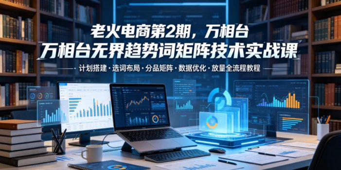 老火电商第2期,万相台无界趋势词矩阵技术实战课,计划搭建・选词布局・分品矩阵・数据优化・放量全流程教程