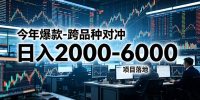 今年爆款-跨品种对冲日入2000-6000，项目落地！