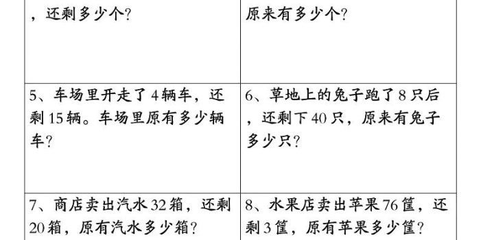 26春一年级下数学期末复习应用题专项练习100题