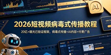 2026短视频病毒式传播教程:20亿+曝光已验证框架,病毒式传播+AI内容+付费广告